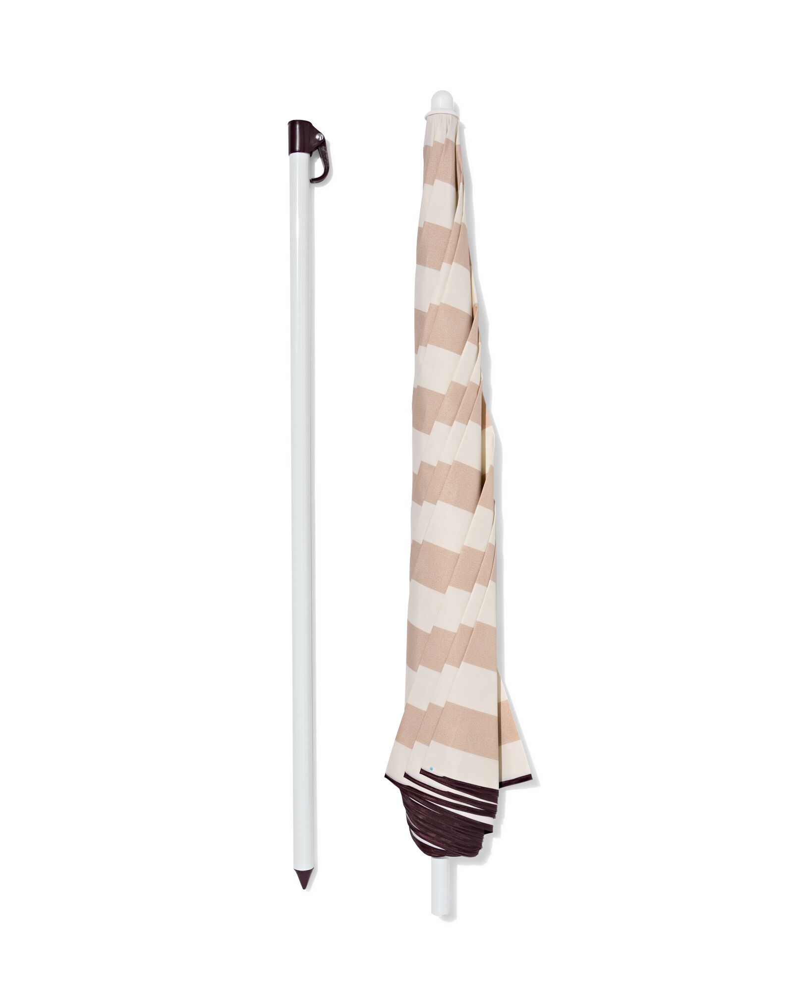 Sonnenschirm, ⌀ 100 cm, UV 80, gestreift, beige - 41800266 - HEMA