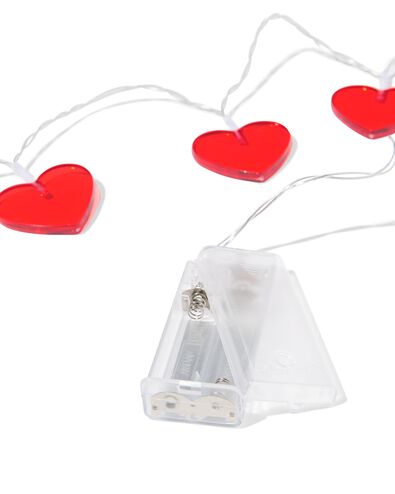 lichtsnoer 2m met 12 hartjes voor binnen liefde - 60800213 - HEMA