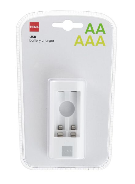 chargeur de batterie USB pour piles AA ou AAA - 41290280 - HEMA