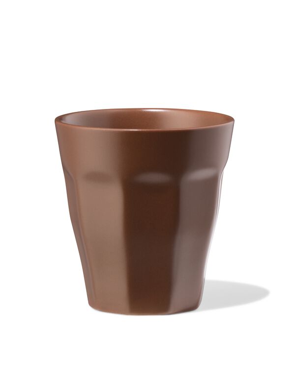 koffiekopje 250ml Mirabeau aardewerk donkerbruin - 80660329 - HEMA