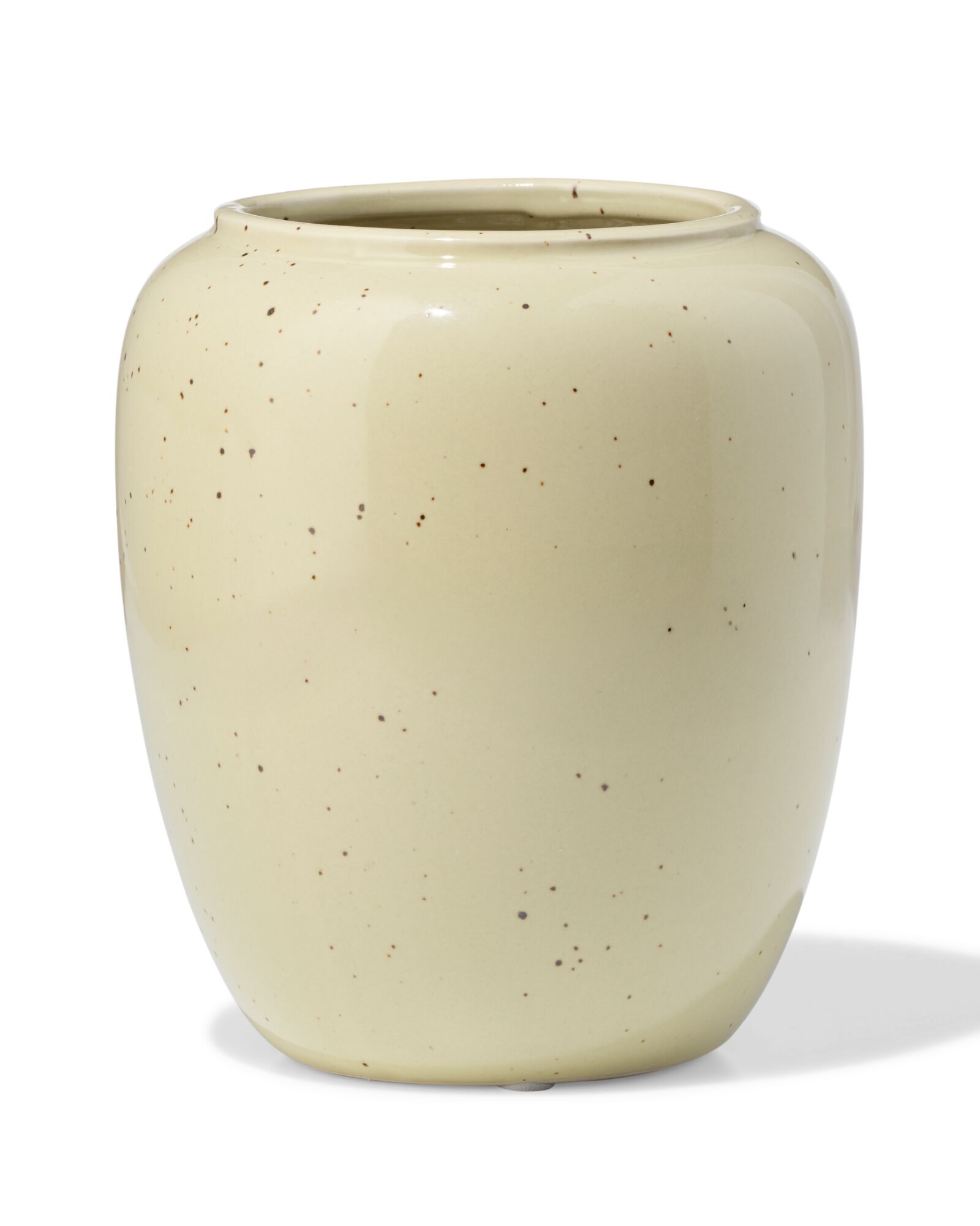 Vase 15 cm aus Keramik, gesprenkelt, gr&uuml;n - 13325072 - HEMA