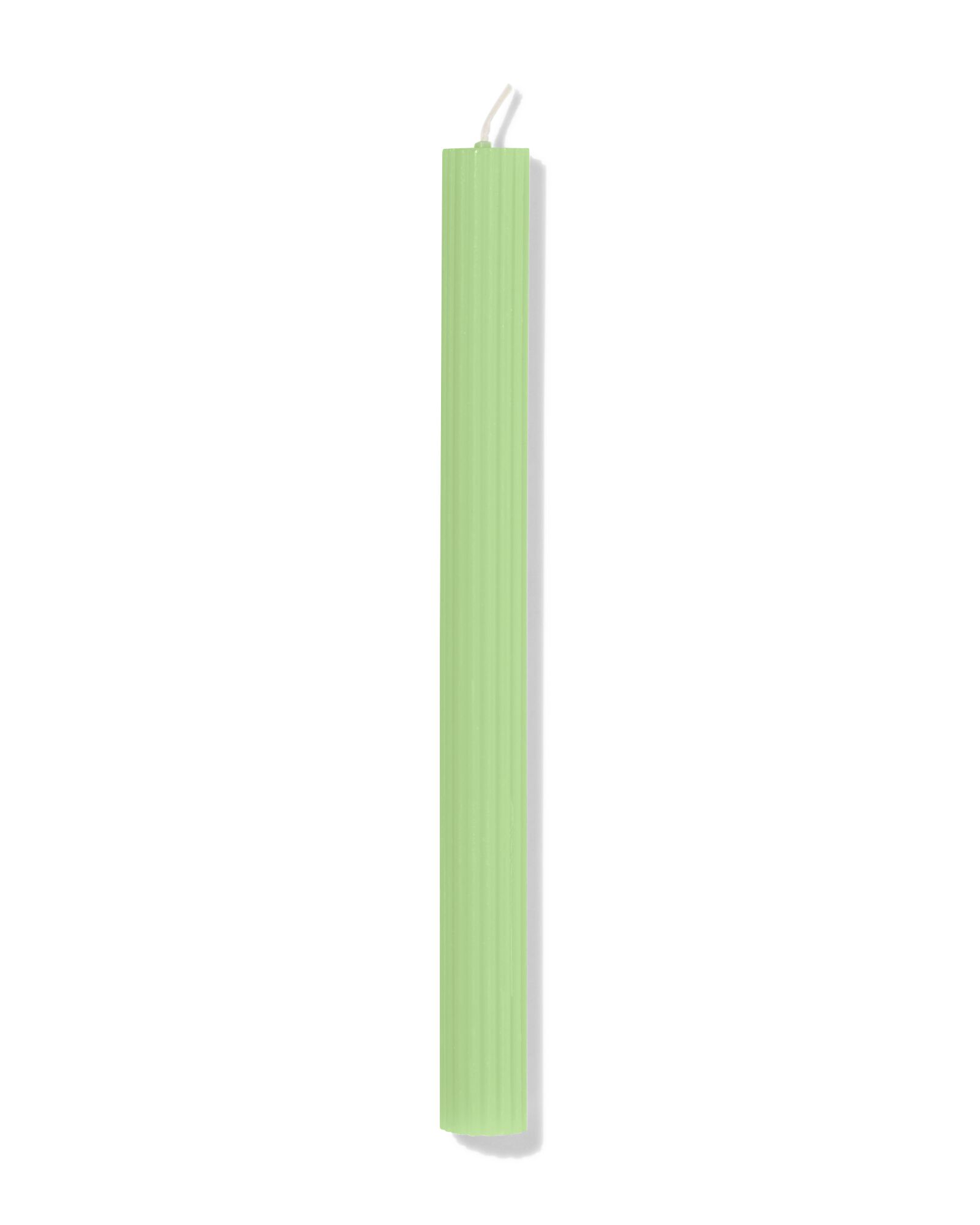 bougie longue ⌀2,2x24cm nervur&eacute;e vert clair - 13504214 - HEMA