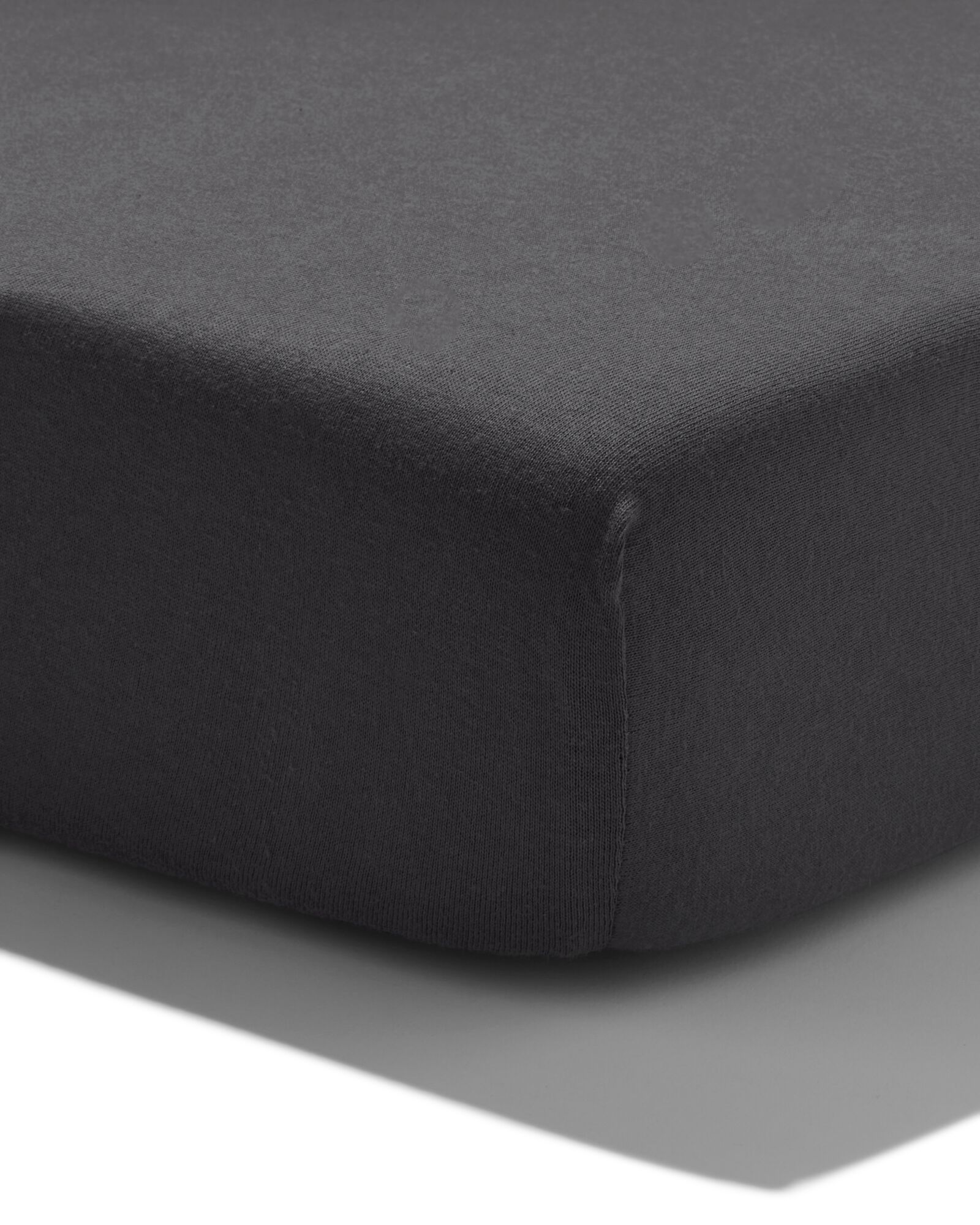 drap-housse surmatelas fendu 180x200/220cm jersey gris fonc&eacute; - 5180053 - HEMA