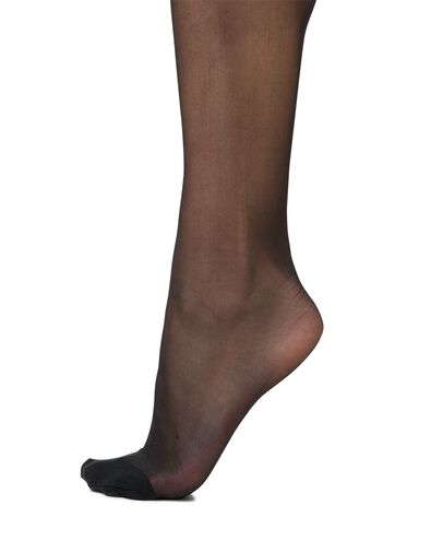 pantys glanzend 15denier - 2 stuks zwart zwart - 1000000758 - HEMA