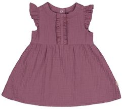 Baby-Kleid mit Rüschen violett violett - 1000027343 - HEMA