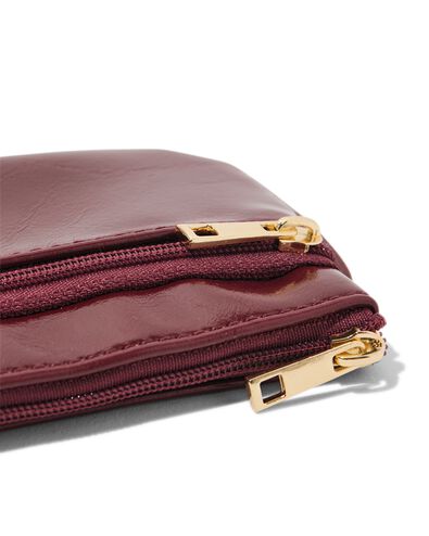 sleutel etui 12x8cm kunstleer rood - 18160035 - HEMA