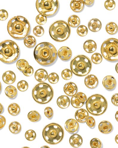 boutons-pression dor&eacute;s sans nickel - 34 pi&egrave;ces - 1400288 - HEMA