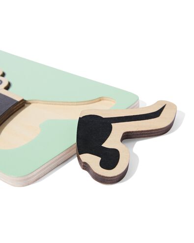 houten inlegpuzzel 14cm Takkie - 15100621 - HEMA
