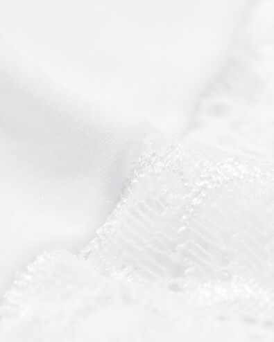 string femme microfibre en dentelle blanc - 19680779WHITE - HEMA