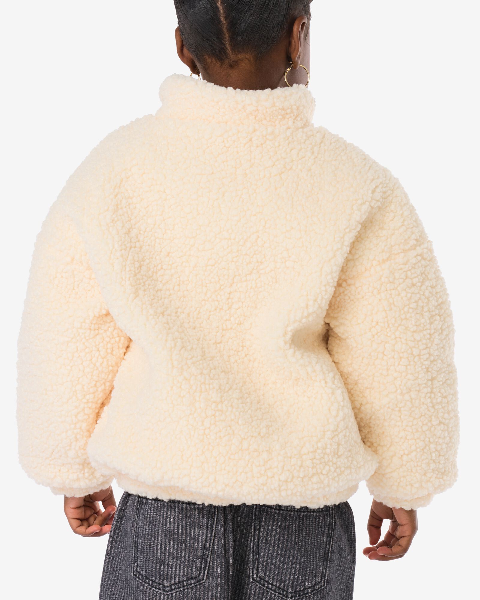 kinderjas teddy ecru - 30853076ECRU - HEMA