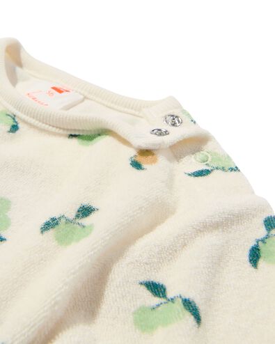 newborn sweater badstof katoen gebroken wit 50 - 33478011 - HEMA