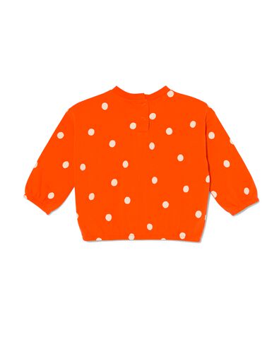 Baby-Sweatshirt, Punkte orange 62 - 33002451 - HEMA
