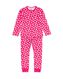 kinder pyjama met hartjes felroze felroze - 23092780BRIGHTPINK - HEMA