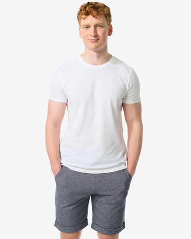 Herren-T-Shirt, Piqué weiß L - 2115926 - HEMA