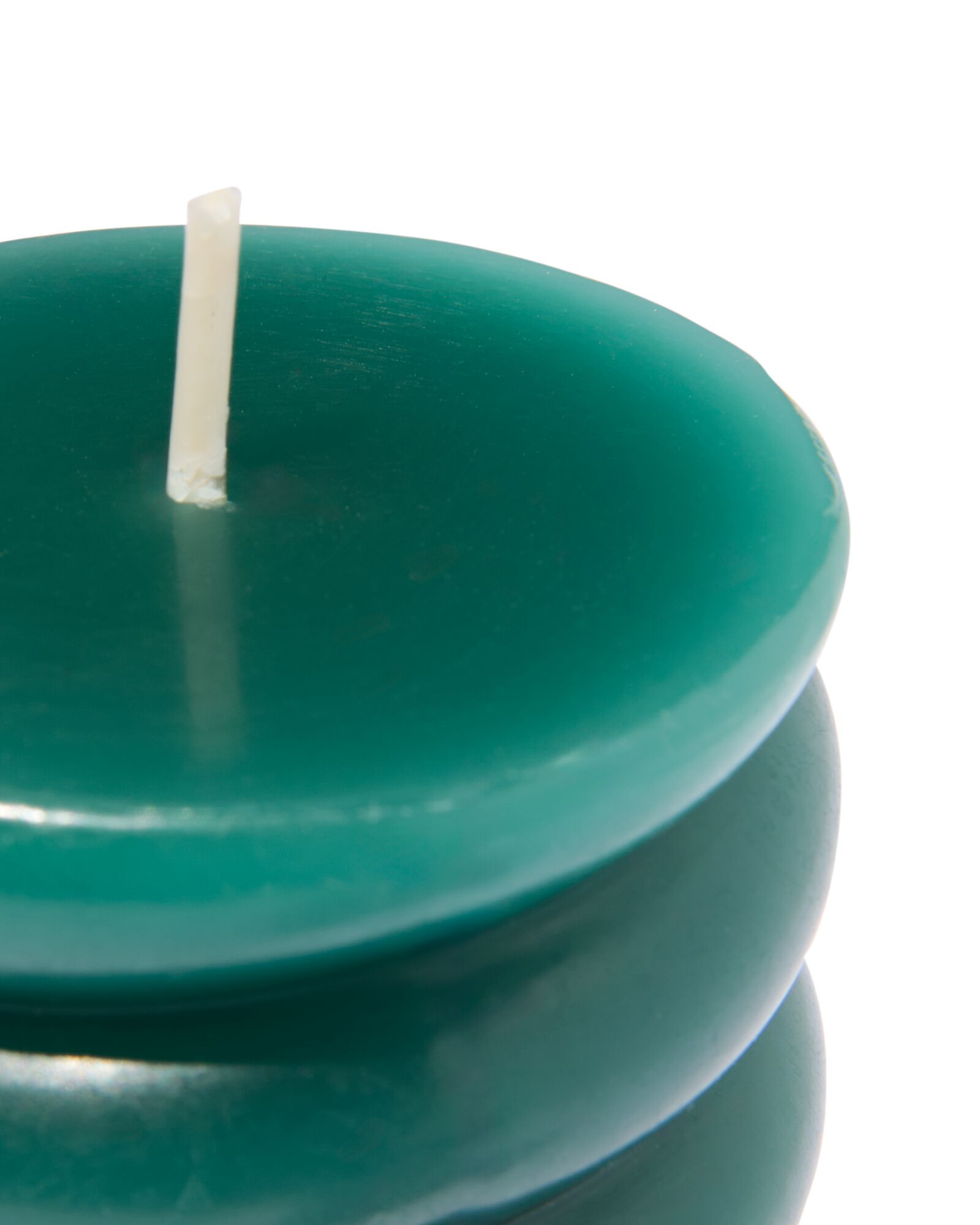 bougie cylindrique nervur&eacute;e 5,5 x 15 verte - 13506109 - HEMA