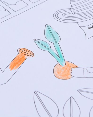 kleurboek A5 met stickers boerderijdieren - 15900113 - HEMA