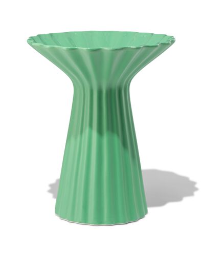vase à collerette faïence Ø8x30 vert - 13323137 - HEMA