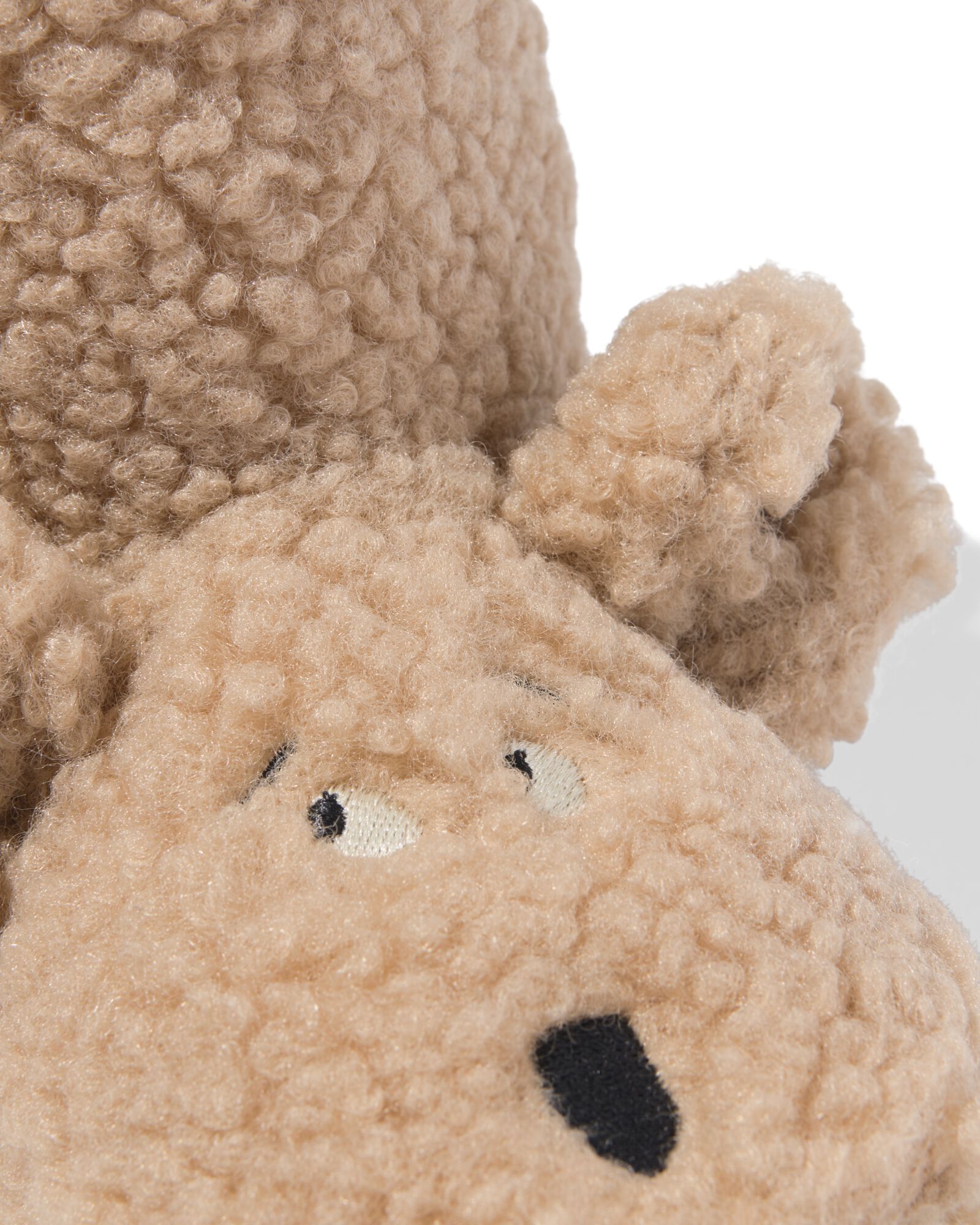 kindersloffen teddy gezichtje bruin bruin - 18400100BROWN - HEMA