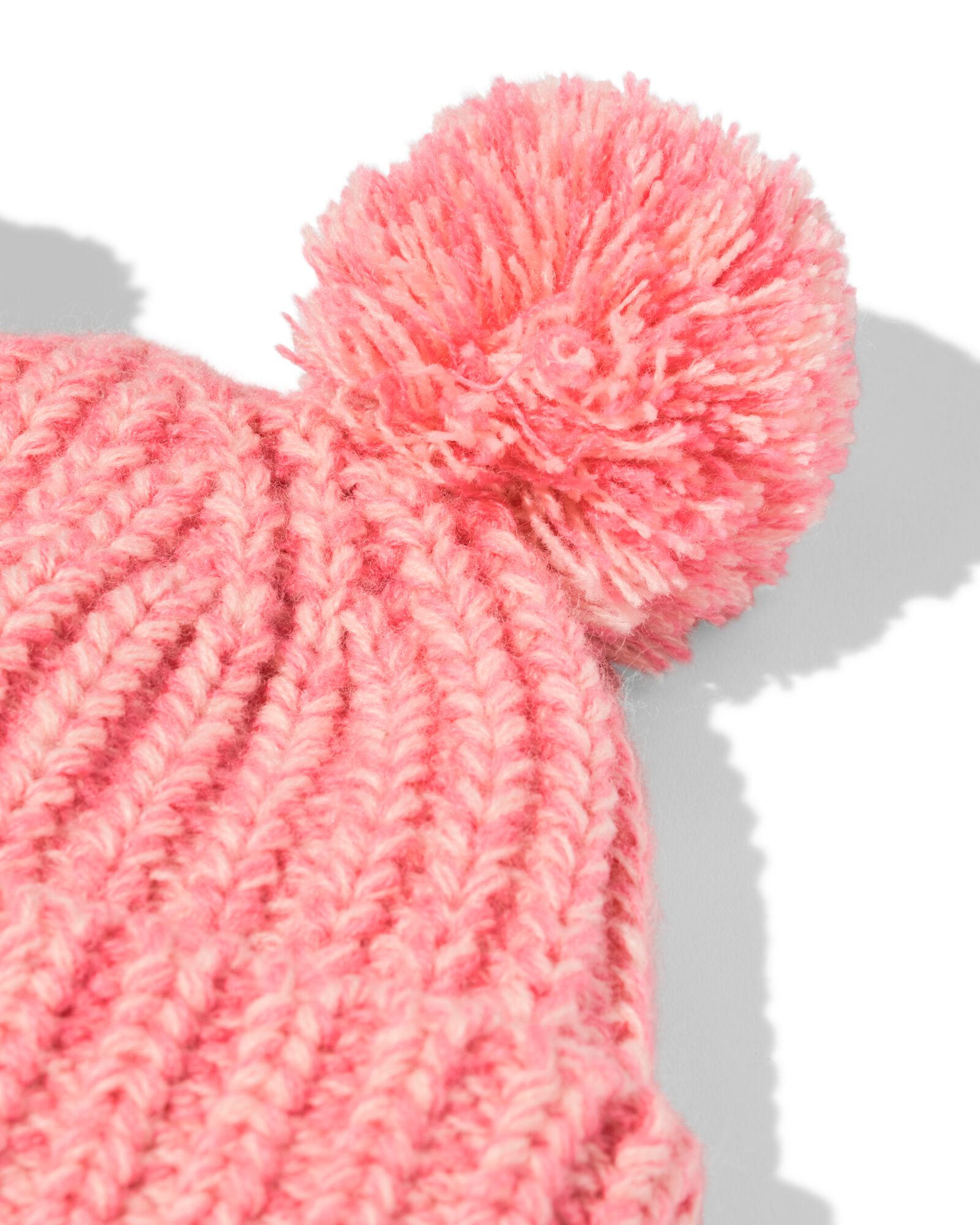 babymuts pompon roze roze - 33200385PINK - HEMA