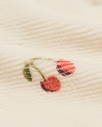 Newborn Strampler aus Rippsamt, Kirschen ecru ecru - 33443320ECRU - HEMA