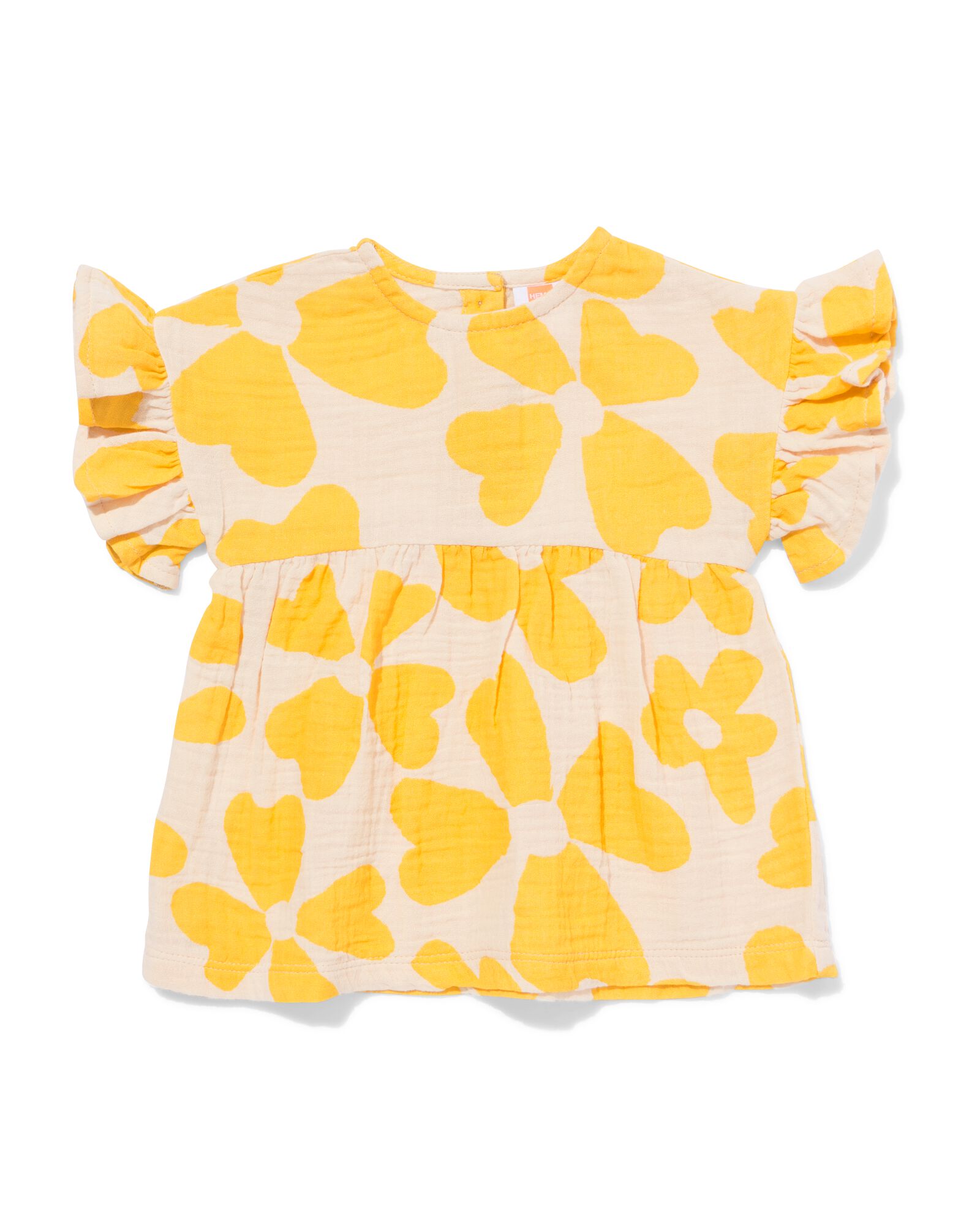 Baby-Kleid, A-Linie, Musselin, Blumen gelb 98 - 33082777 - HEMA