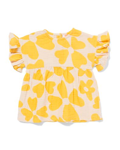 Baby-Kleid, A-Linie, Musselin, Blumen gelb 98 - 33082777 - HEMA