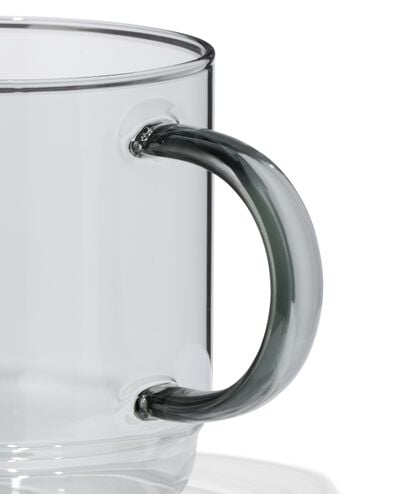 Cappuccinobecher 440 ml, Glas, anthrazit - 80660352 - HEMA