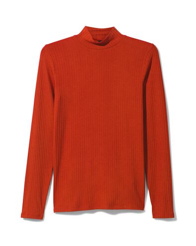 t-shirt femme Chelsea côtelé rouge XL - 36297189 - HEMA