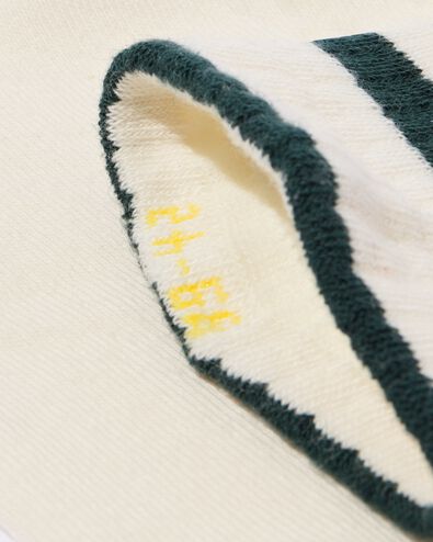 sokken met katoen rib strepen - 5 paar gebroken wit gebroken wit - 4100120OFFWHITE - HEMA