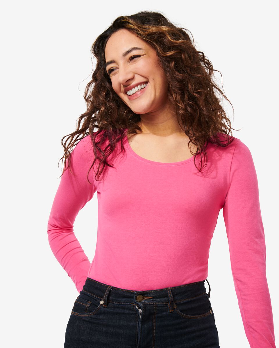 reservering lijn Egoïsme dames basis t-shirt roze - HEMA