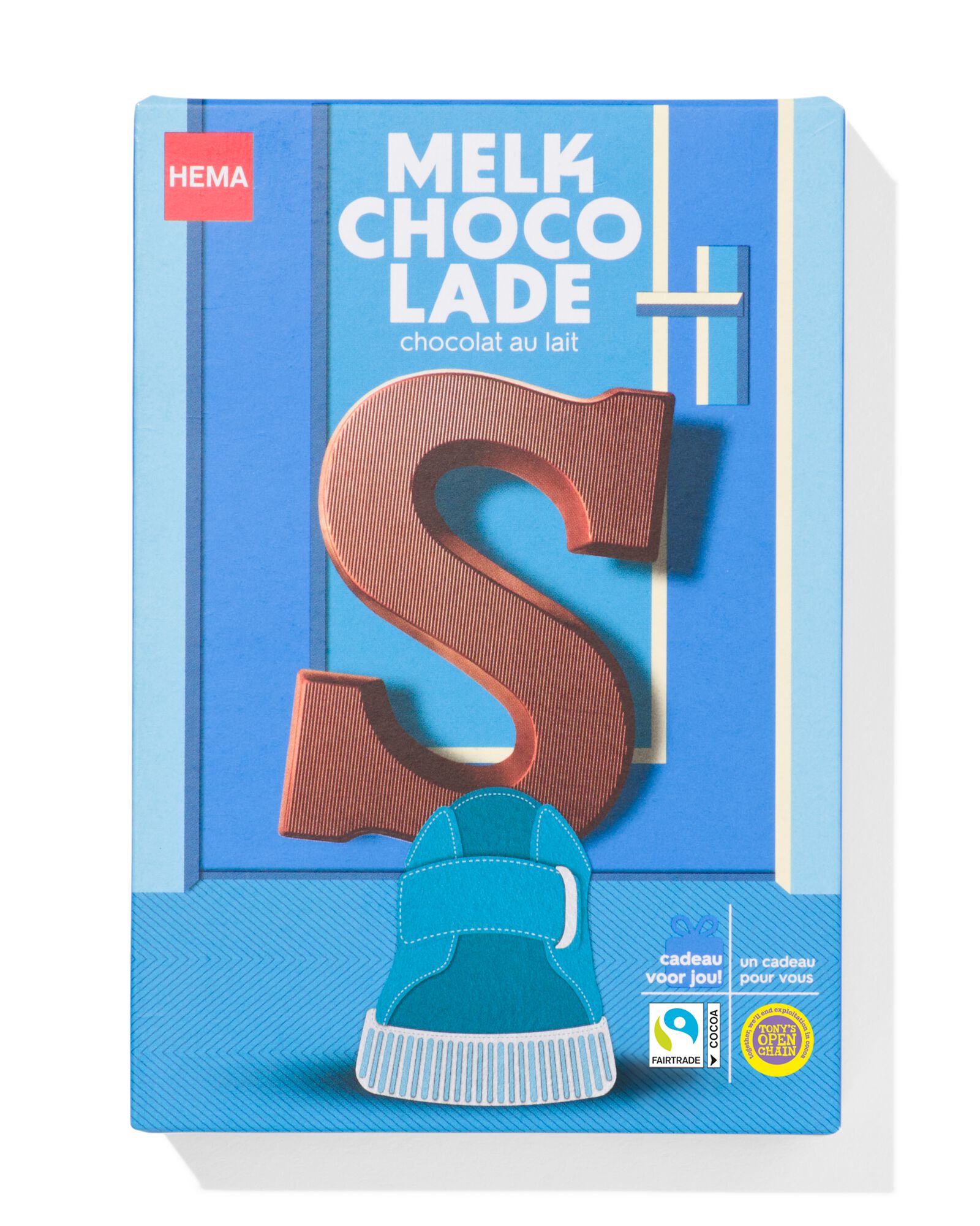 chocoladeletter melk S 90g - 24400419 - HEMA