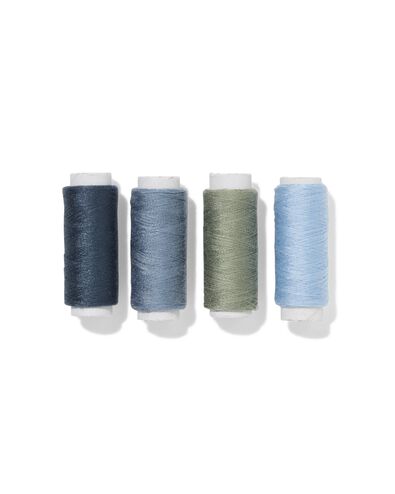 lot de fils &agrave; coudre 100m jean - 4 pi&egrave;ces - 1400282 - HEMA