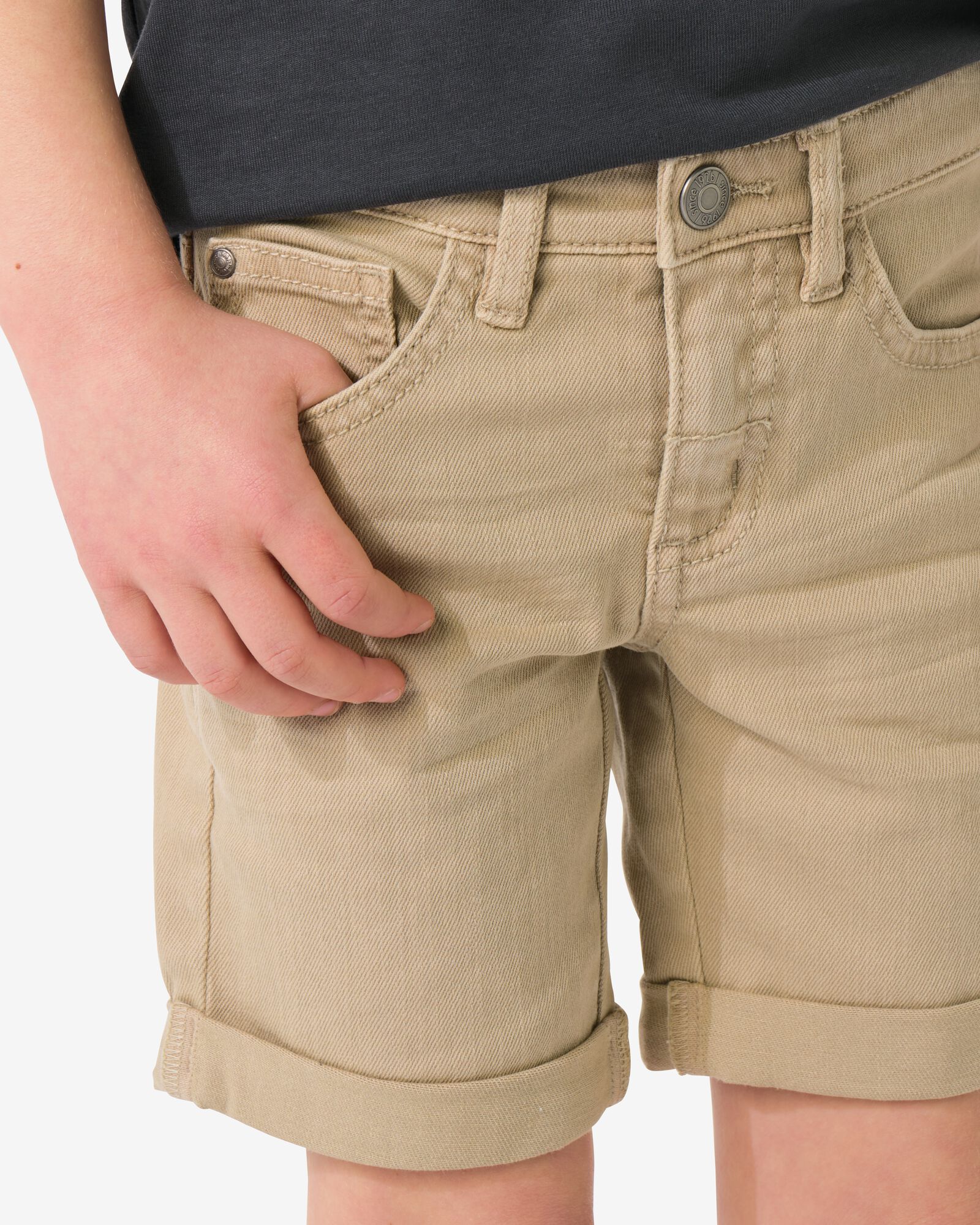 short enfant coupe droite beige beige - 30716805BEIGE - HEMA