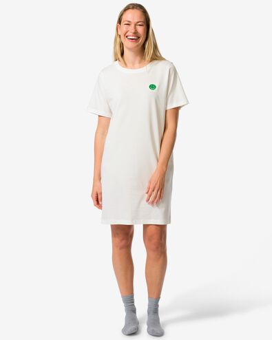 Damennachthemd Baumwolle, Gesicht wei&szlig; wei&szlig; - 23410280WHITE - HEMA