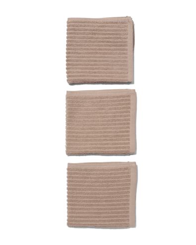 3er-Pack Spültücher, 30 x 30 cm, Baumwolle, braun - 5410115 - HEMA