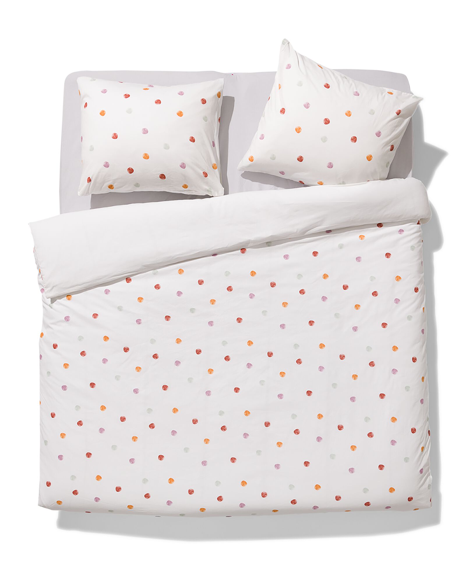 housse de couette 240x200/220&thinsp;cm coton doux pois color&eacute;s - 5790245 - HEMA
