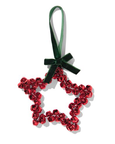 clochettes &eacute;toile 11,5x11,5cm fer rouge - 25100039 - HEMA