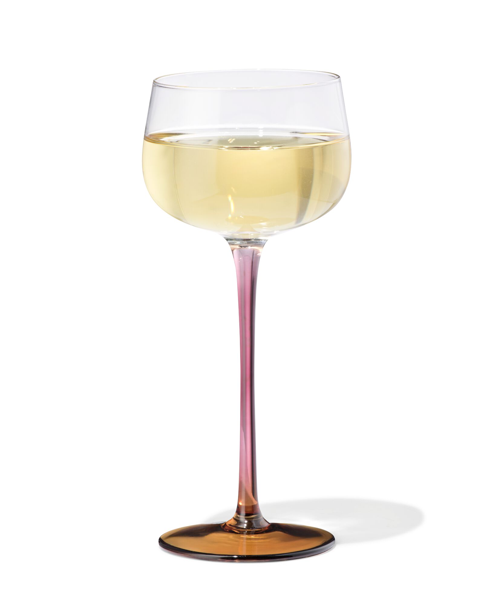 verre &agrave; vin 230ml rouge bordeaux avec du jaune - 9401164 - HEMA