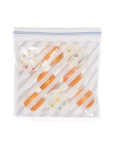 hersluitbare zakjes 3L drukstrips en standbodem - 15 stuks - 20510087 - HEMA