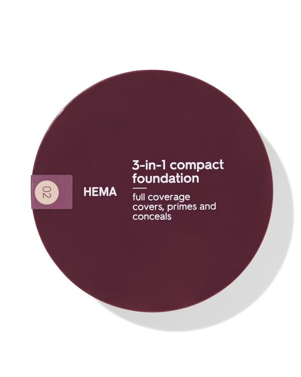 fond de teint compact 3-en-1 02 - 11290457 - HEMA