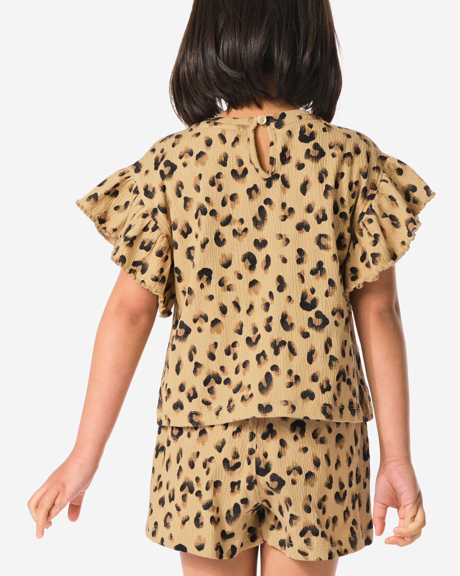kinder kledingset luipaard zand - 30866807SAND - HEMA