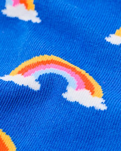 chaussettes avec coton arc-en-ciel bleu 35/38 - 4141101 - HEMA