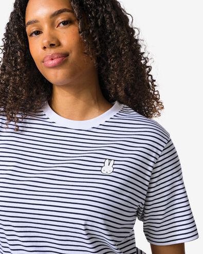 nijntje dames T-shirt jersey strepen blauw blauw - 36208440BLUE - HEMA