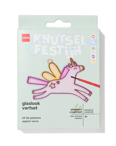 glaslook verfset eenhoorn - 15900508 - HEMA
