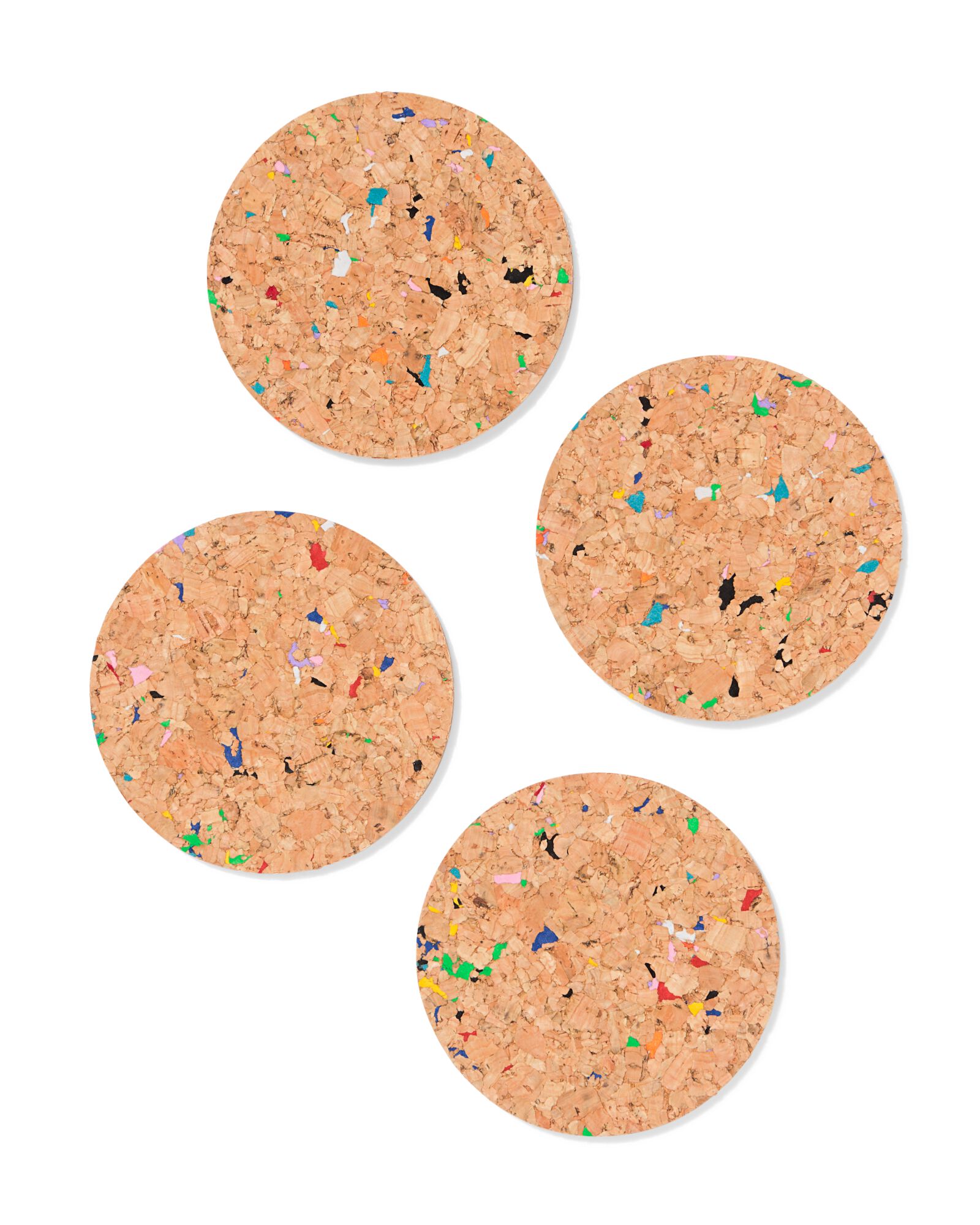 4 dessous de plat &Oslash; 9.5 cm - li&egrave;ge terrazzo recycl&eacute; - 80610085 - HEMA