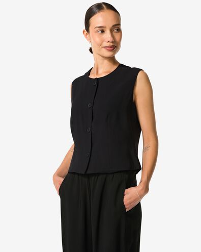 damesgilet Daisy zwart - 36205540BLACK - HEMA