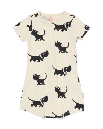 Takkie en Siepie kinder nachthemd rib wit - 23040280WHITE - HEMA