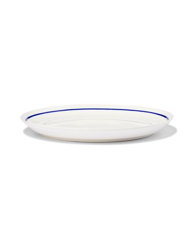 Fr&uuml;hst&uuml;cksteller, &Oslash; 21 cm, Kombigeschirr, New Bone China, wei&szlig;-blau - 9650006 - HEMA