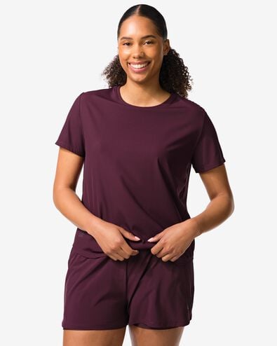 maillot de sport femme bordeaux bordeaux - 36000472BURGUNDYRED - HEMA