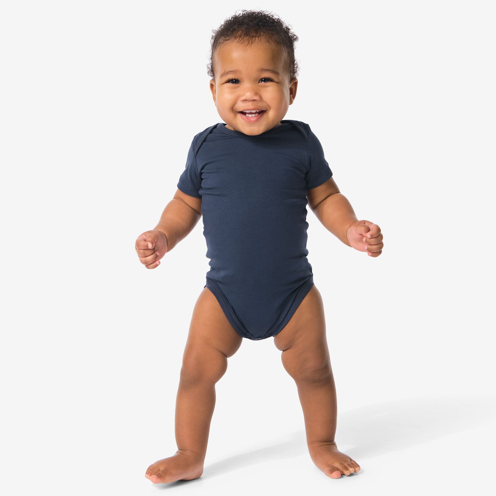 body organic katoen stretch donkerblauw donkerblauw - 1000012123 - HEMA